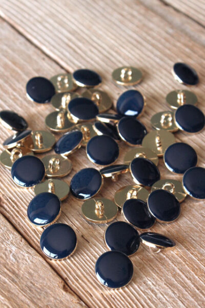 Bouton Chic Bleu Marine 15 mm Eglantine et Zoé à coudre sur vos jupes, robes, chemises et blouses