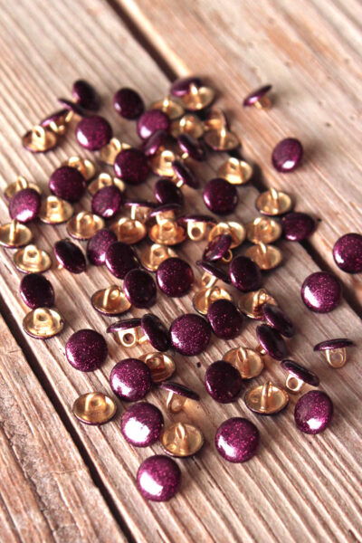 Bouton Shiny Mûroise Eglantine et Zoé à coudre sur vos jupes, robes, chemises et blouses