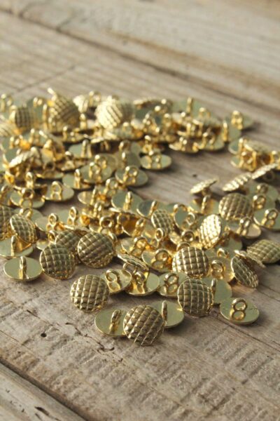 Boutons Damier dore Eglantine et Zoe