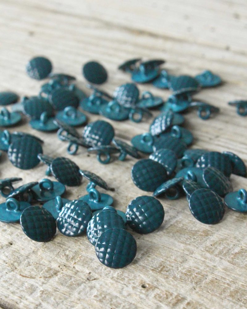 Boutons Damier dark lagune Eglantine et Zoe a coudre