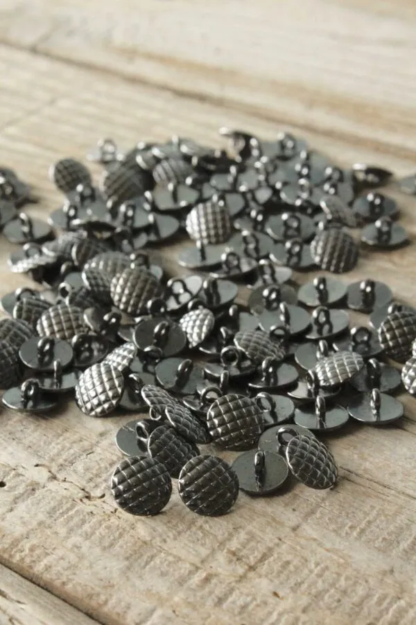 Bouton Damier Anthracite