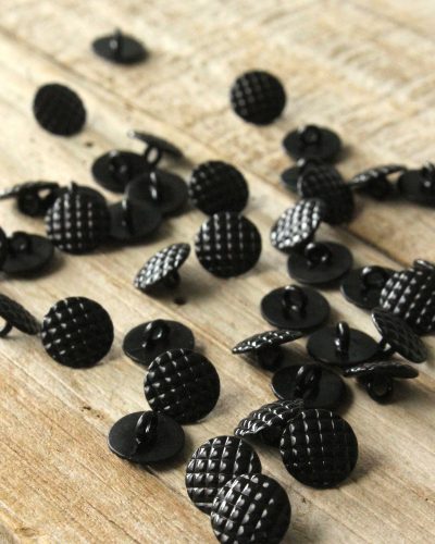 Boutons Damier noir Eglantine et Zoe a coudre