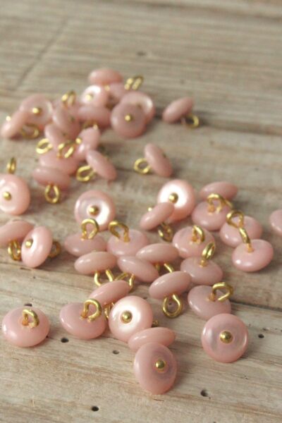 Boutons Perla Rose Perle Eglantine et Zoe a coudre