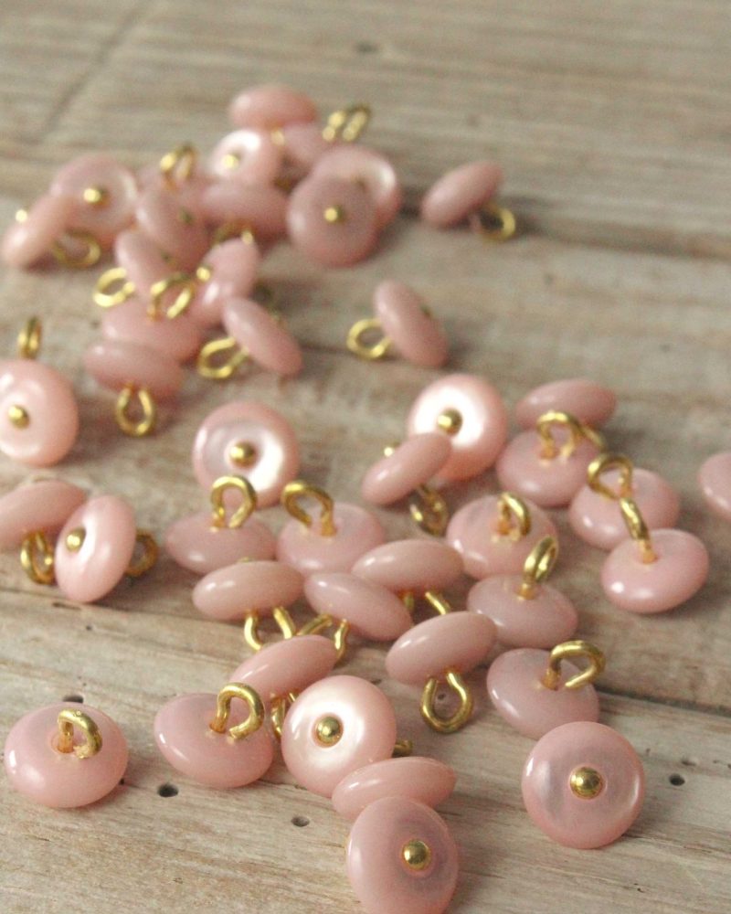 Boutons Perla Rose Perle Eglantine et Zoe a coudre