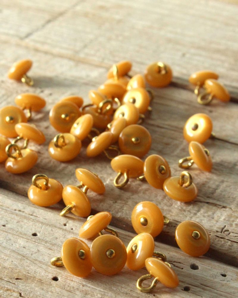 Boutons Perla jaune soleil Eglantine et Zoé