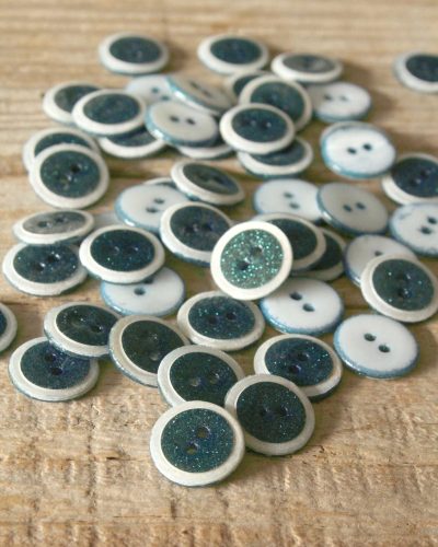 Boutons Duo Vert Emeraude Eglantine et Zoe a coudre
