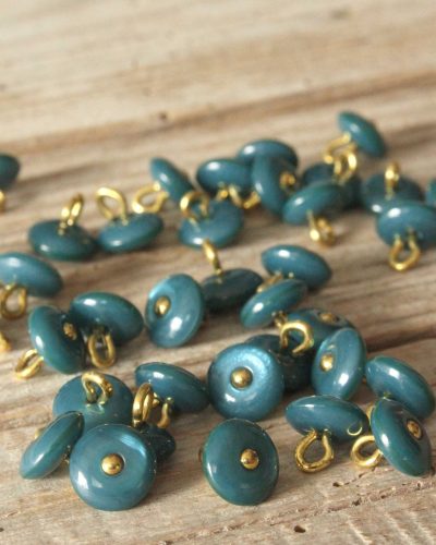 Boutons Perla Vert Emeraude Eglantine et Zoe a coudre