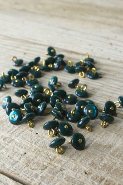 Boutons Perla dark lagune Eglantine et Zoe a coudre