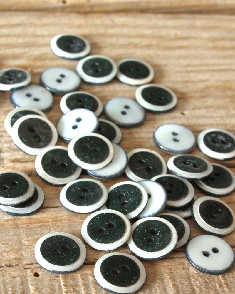 Boutons Duo Vert Sapin Eglantine et Zoe a coudre