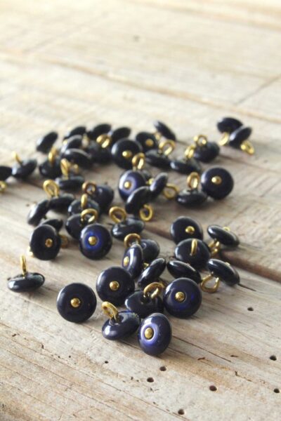 Boutons Perla Bleu Atlantique Eglantine et Zoe a coudre