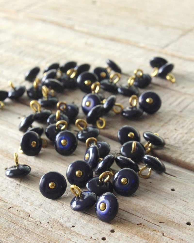 Boutons Perla Bleu Atlantique Eglantine et Zoe a coudre