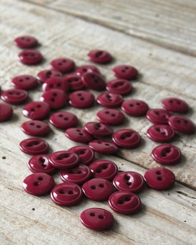 Bouton Essentiel rouge brique Eglantine et Zoé à coudre