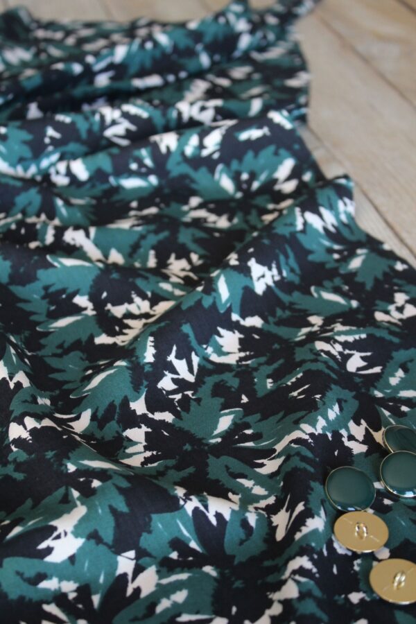 Tissu Flora Vert Sapin