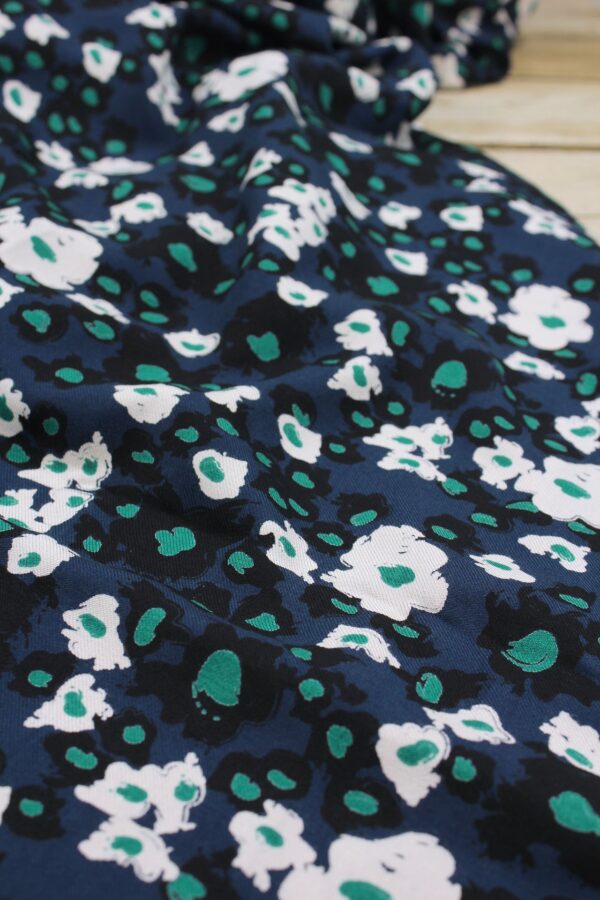 Tissu Carlota Bleu Atlantique