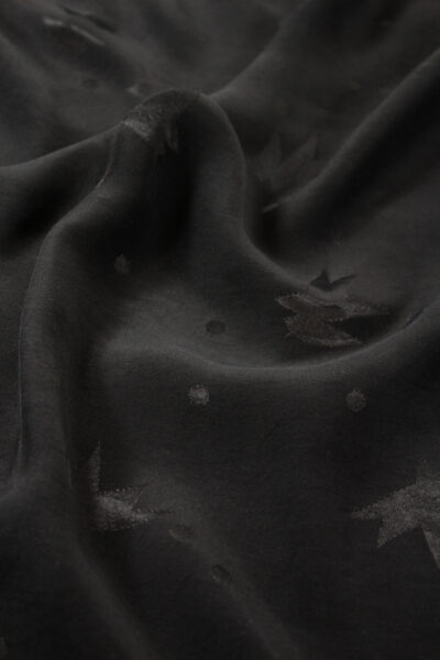 tissu jacquard de viscose streli noir réglisse églantine et zoé pour coudre des robes