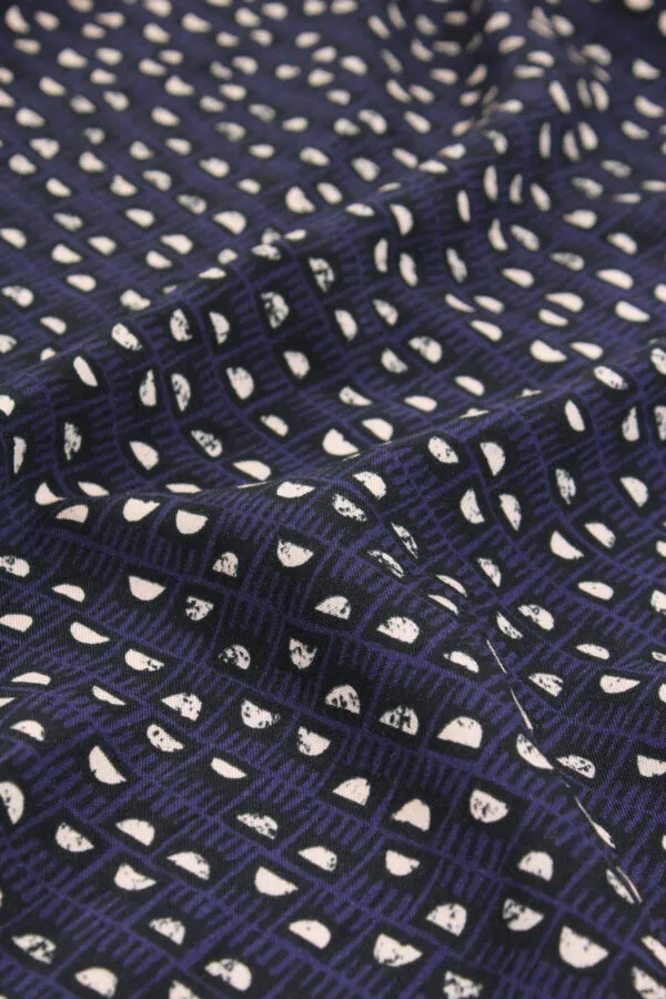 Tissu Dam Bleu Indigo