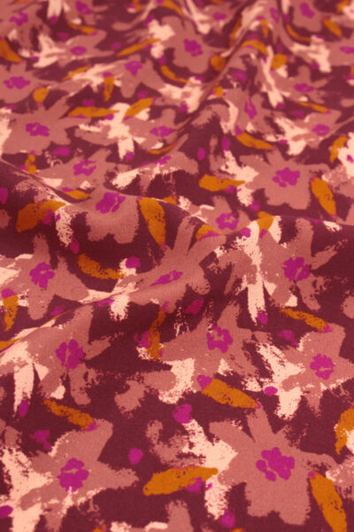 tissu viscose edel terracotta églantine et zoé pour coudre des vetements