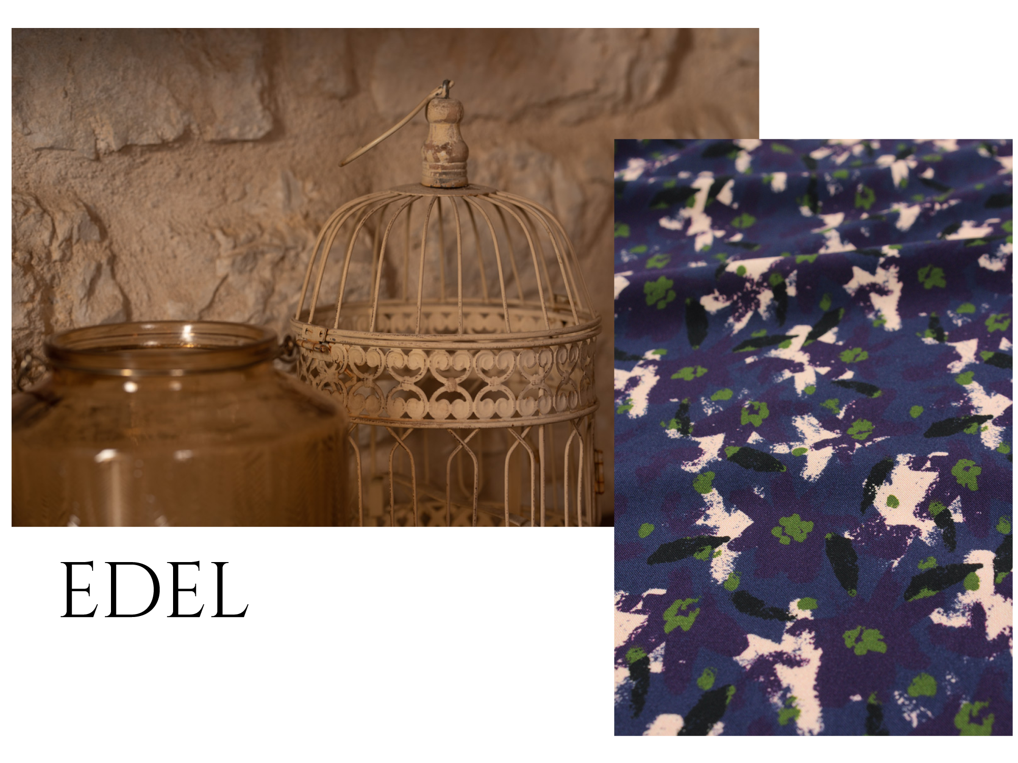 lookbook collection L'écrin Eglantine et Zoé tissu viscose edel bleu atlantique