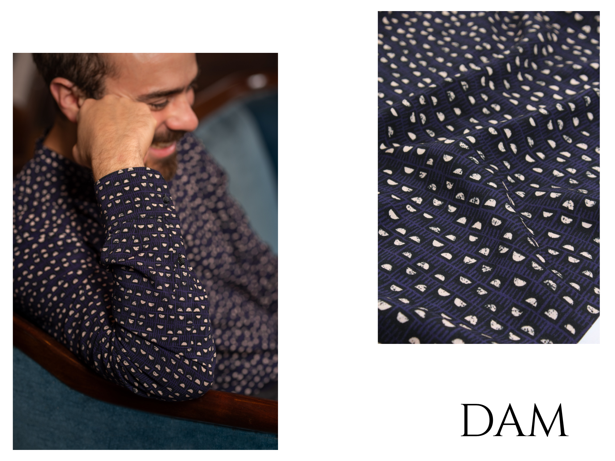 lookbook collection L'écrin Eglantine et Zoé tissu viscose dam bleu indigo