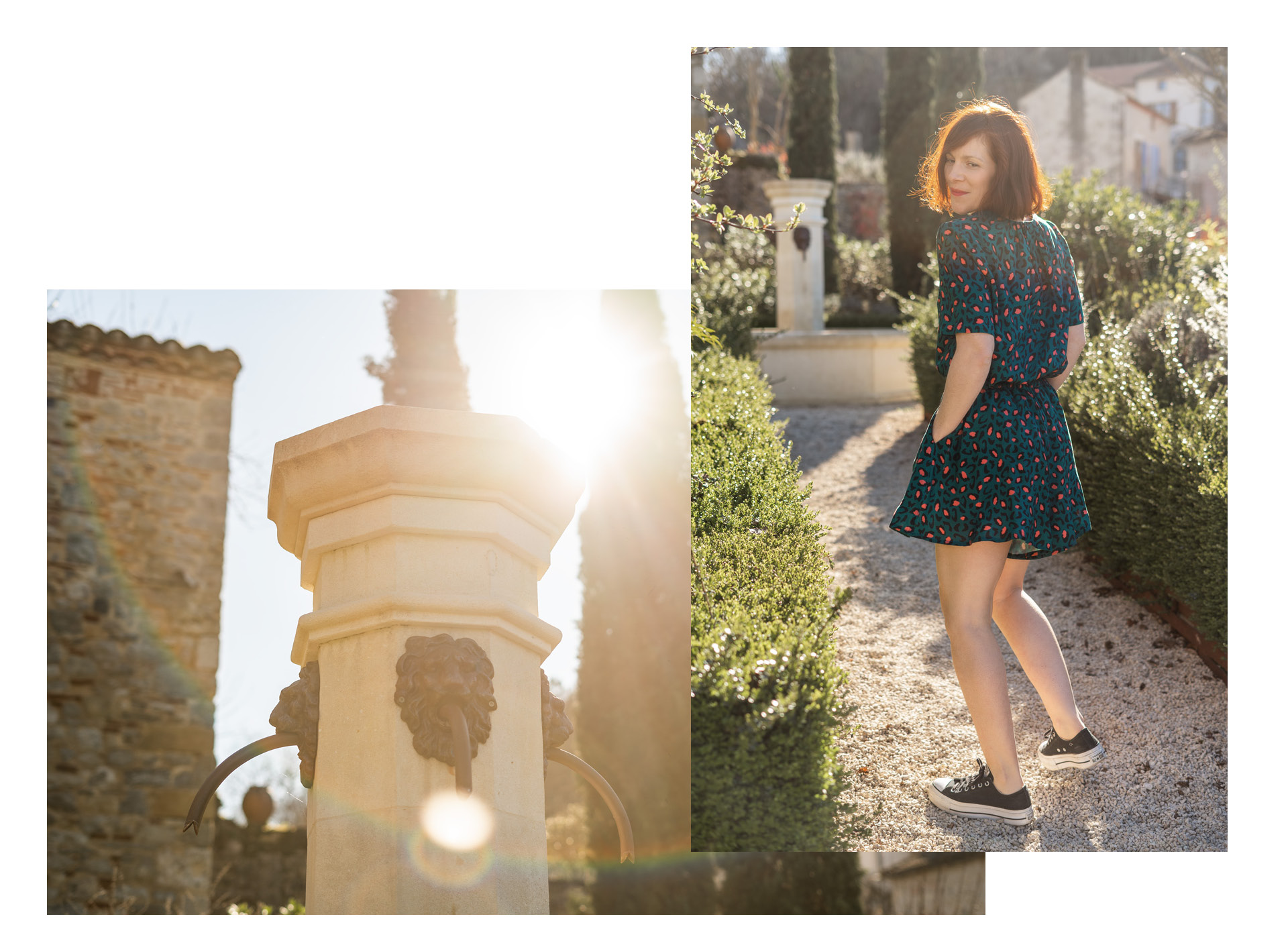 lookbook bagheera collection tissus léopard Eglantine et Zoé viscose bagheera dark lagune