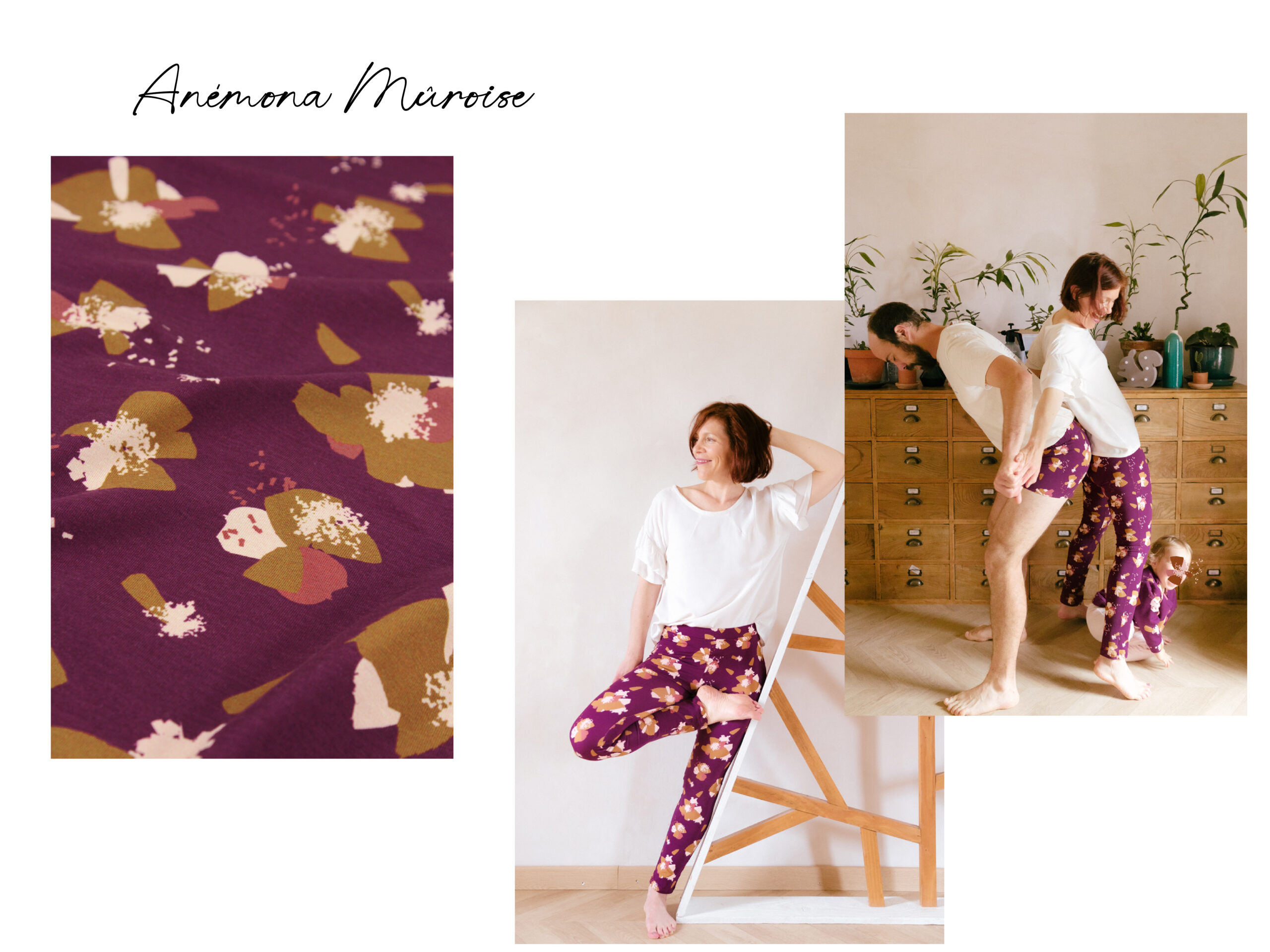 lookbook collection maille anémona d'automne Eglantine et Zoe jersey de coton bio muroise