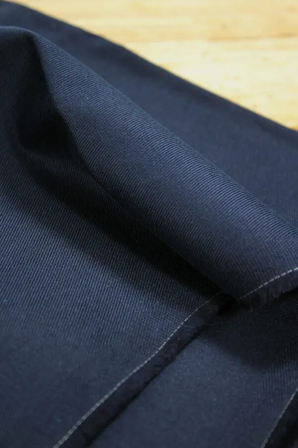 Tissu Gabardine Twill Bleu Marine