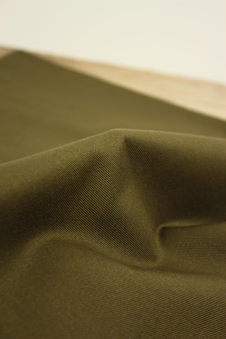 Tissu Gabardine Twill Vert Kaki – Image 4